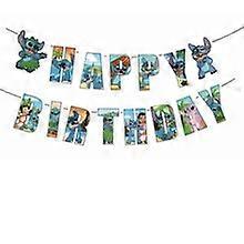 Stitch party supplies disposable tableware set banner props layout