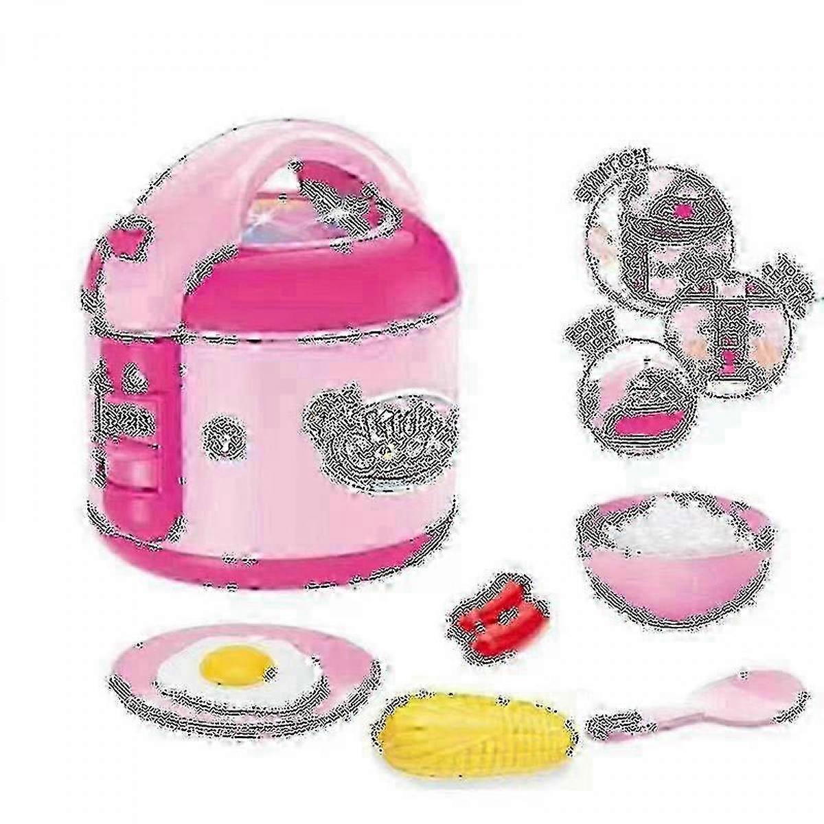 Children's Educational Simulation Electric Rice Cooker Kitchen Play House Toy Set With Tableware