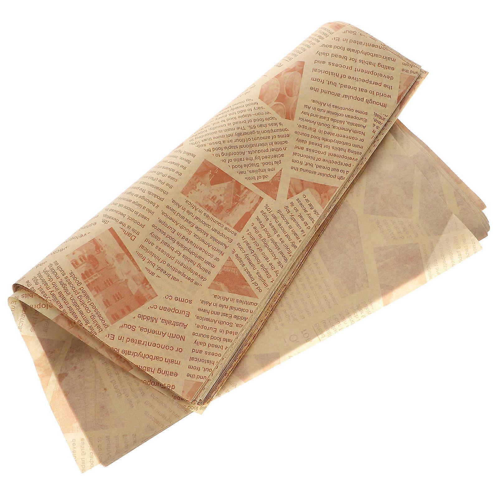 Brown Oil Proof Paper Kitchen Baking Cake Sheets for Home Use 50 Sheets
