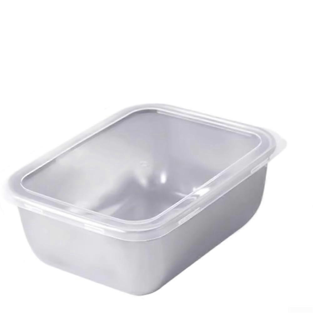 Airtight Stainless Steel Food Storage Container Set Of 2 With Leak Proof Seal And Stackable Design For Kitchen Use