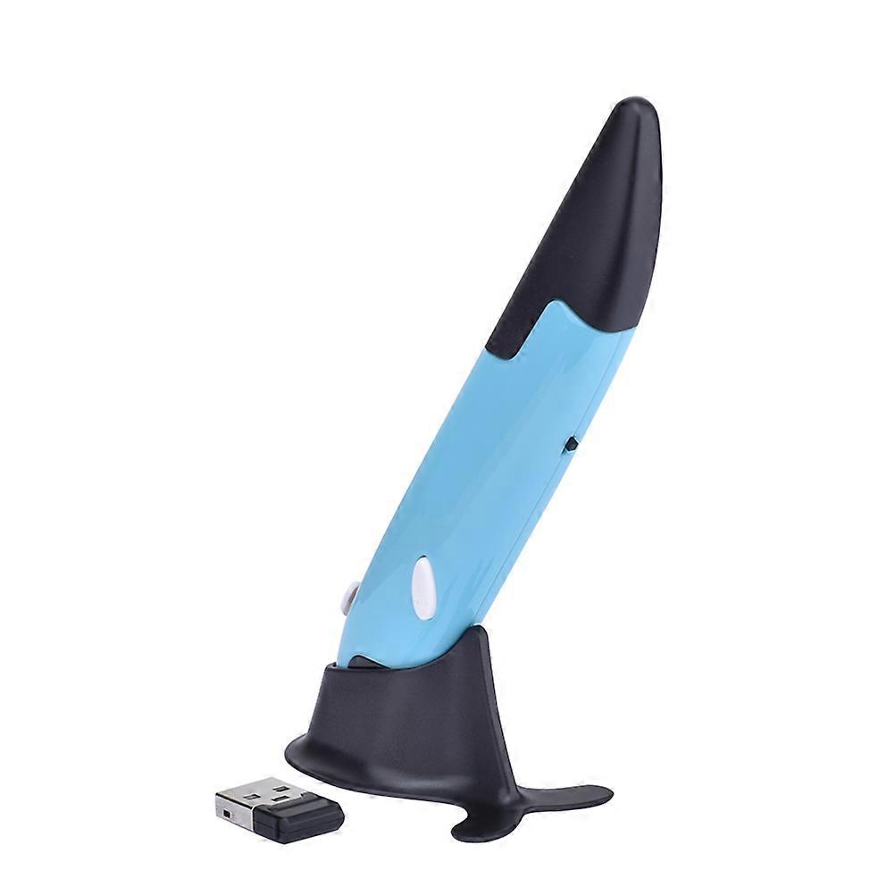 Miniature Computer Mouse 2.4G Wireless 4 Keys Adjustable Stand for Tablet Laptop PC Desktop Blue 1Set
