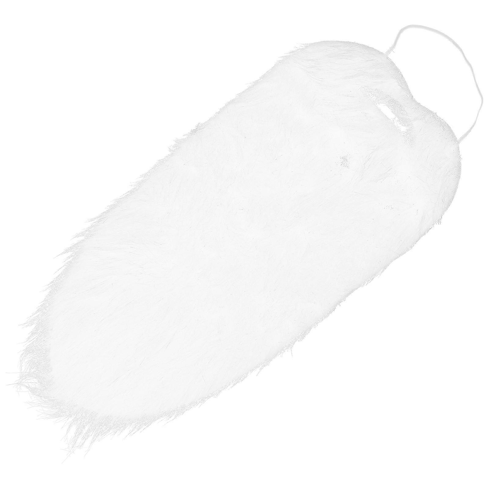 Halloween Party Fake Beard Performance Beard for Decoration 3Pcs White Plush