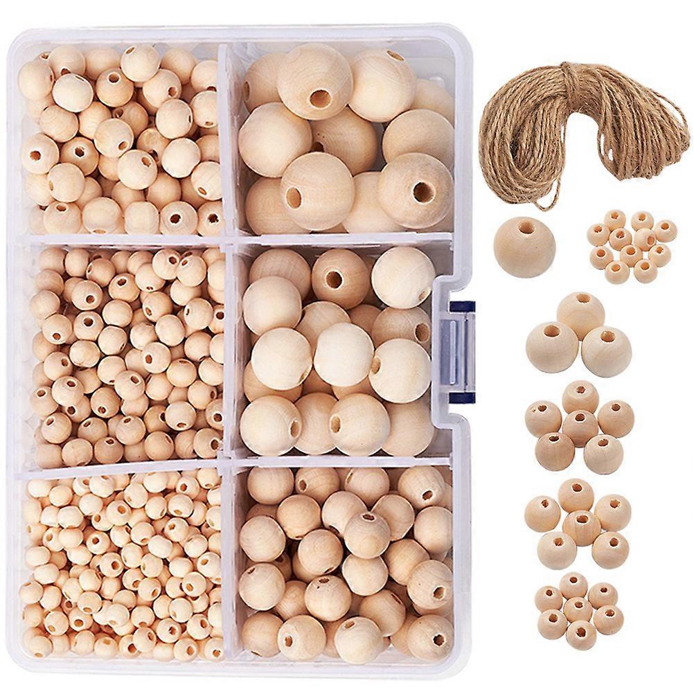 Garland Making Wood Beads Round Shape For DIY Enthusiasts And Craft Makers Assorted Boxes For DIY Bracelets