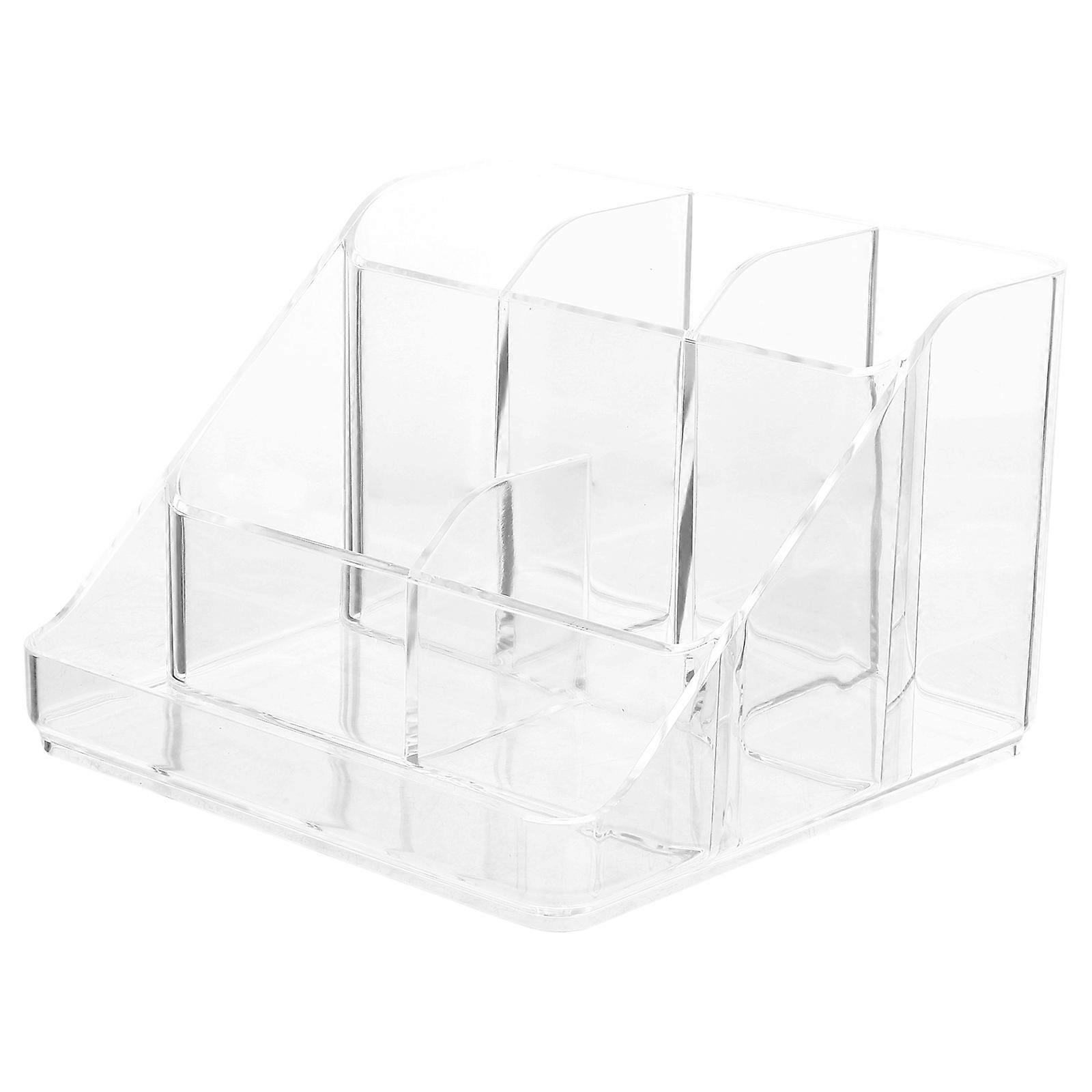 Cosmetics Display Box Hexagonal Grids Sloping Design Acrylic Simple Design Makeup Accessories Bedroom 1Pack