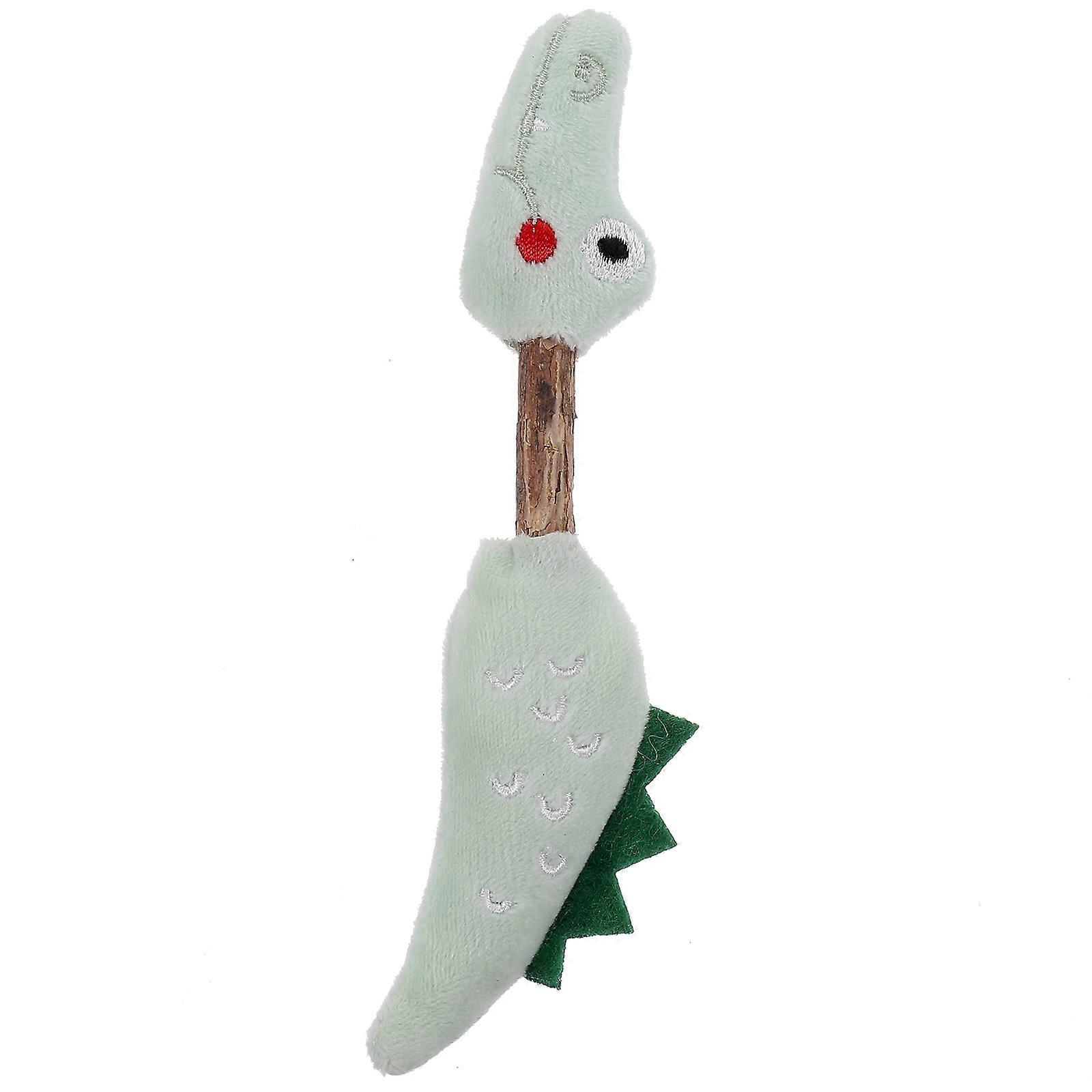 Silvervine Cat Toy Plush Animal Teaser Stick for Cat Exercise 2Pcs