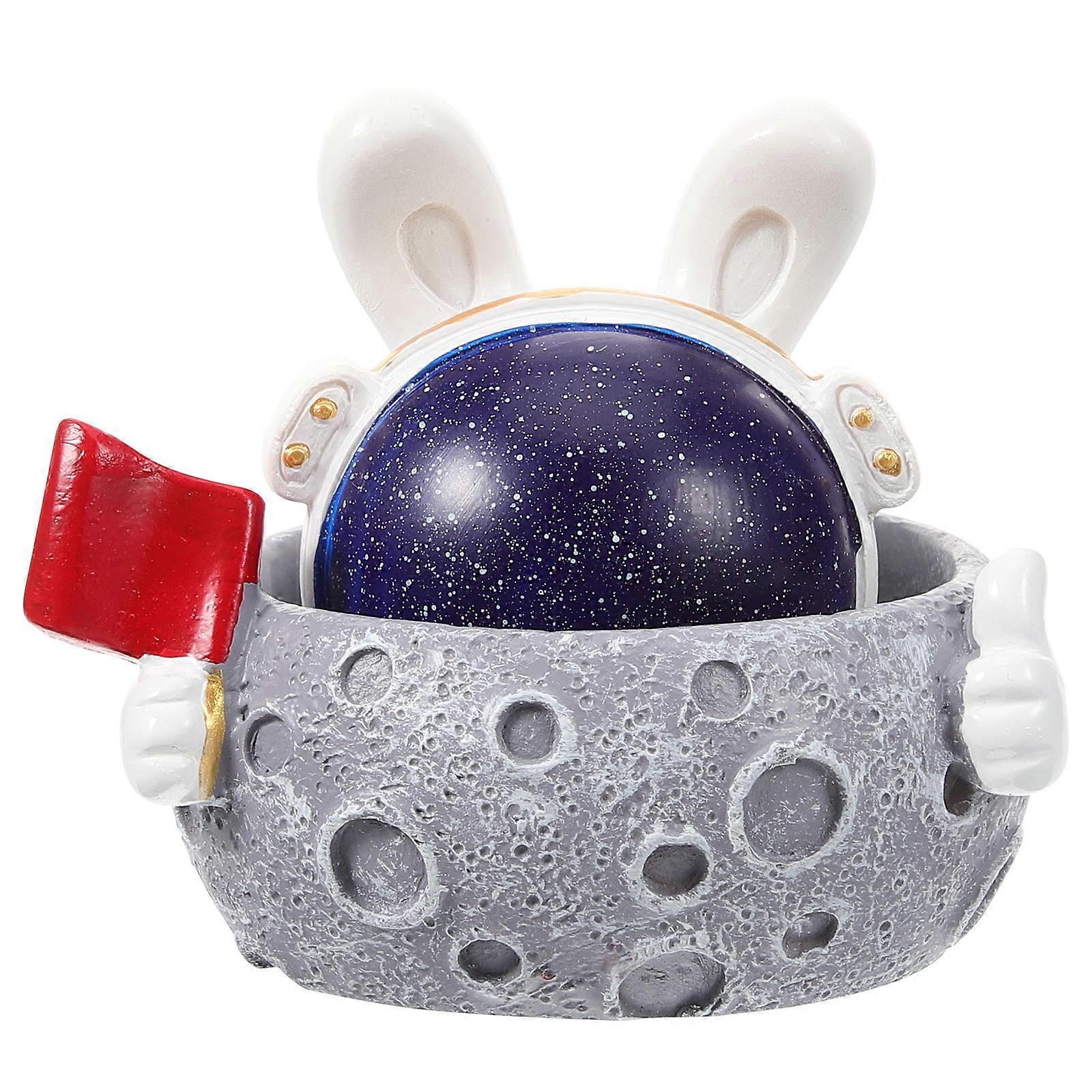 Astronaut Rabbit Ornament Resin Rabbit Decoration for Home 5Pcs Set