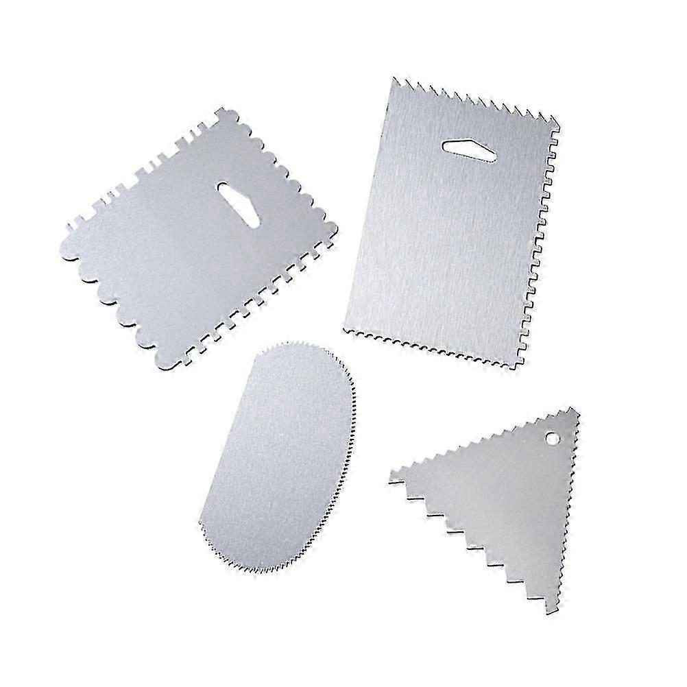 4pcs Convenient Cake Scraper Cake Making Scraper Baking Supplies Accessories Kitchen Gadget for Home Bakery