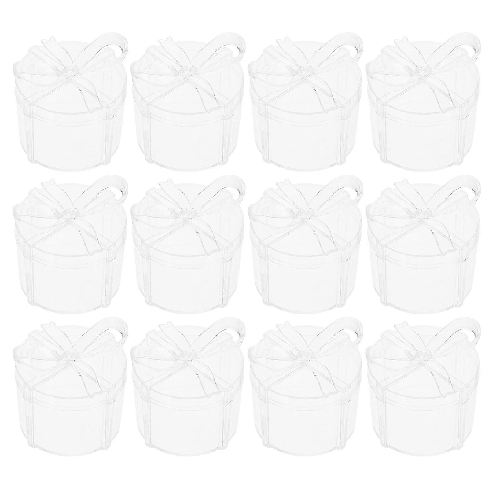 Gift Boxes Small Candy Case for Storage 24Pcs Transparent ABS Material