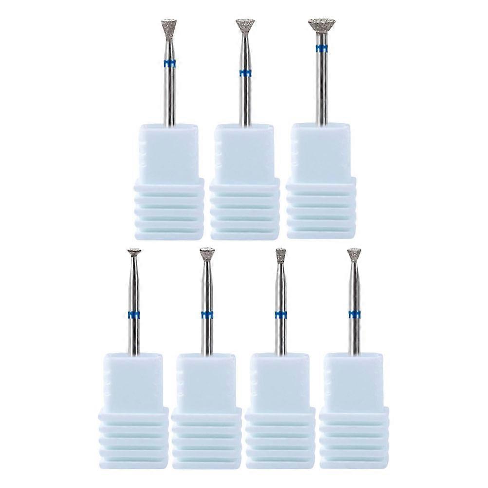 Silver Diamond Nail Drill Bits for Manicure Cuticle Removal 14Pcs Set