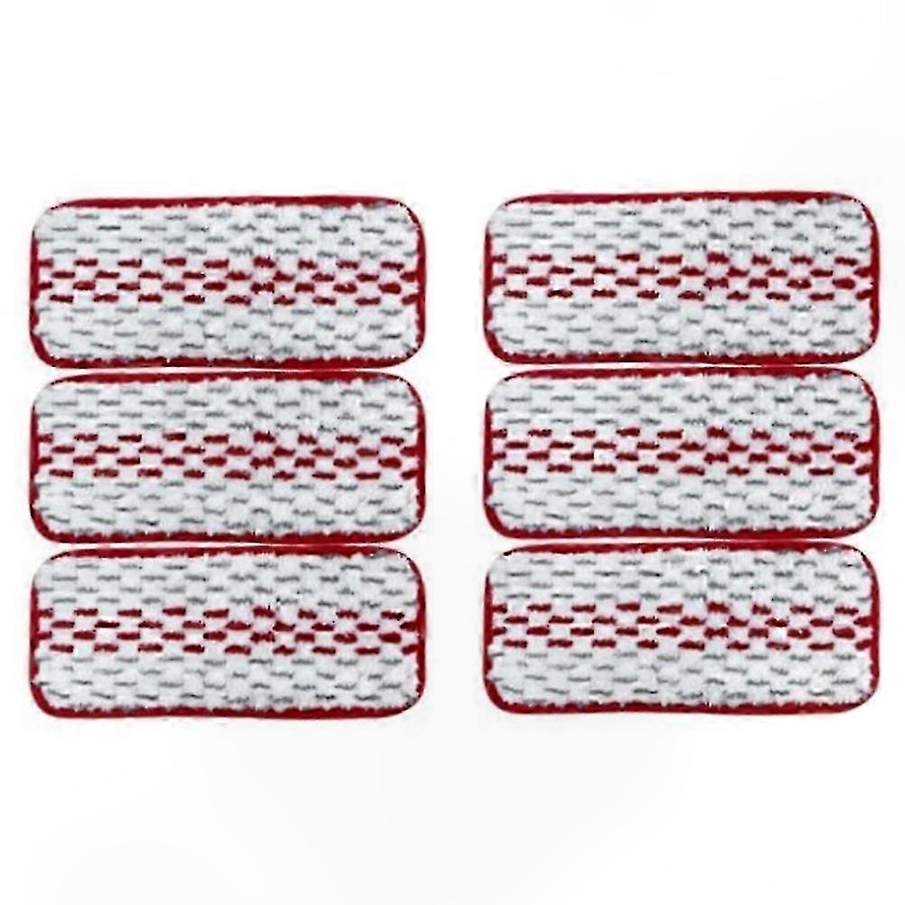 6-Pack Microfiber Mop Pads, Reusable Cleaning Cloths for Floor Mops, Compatible with Easy Clean Mop Systems