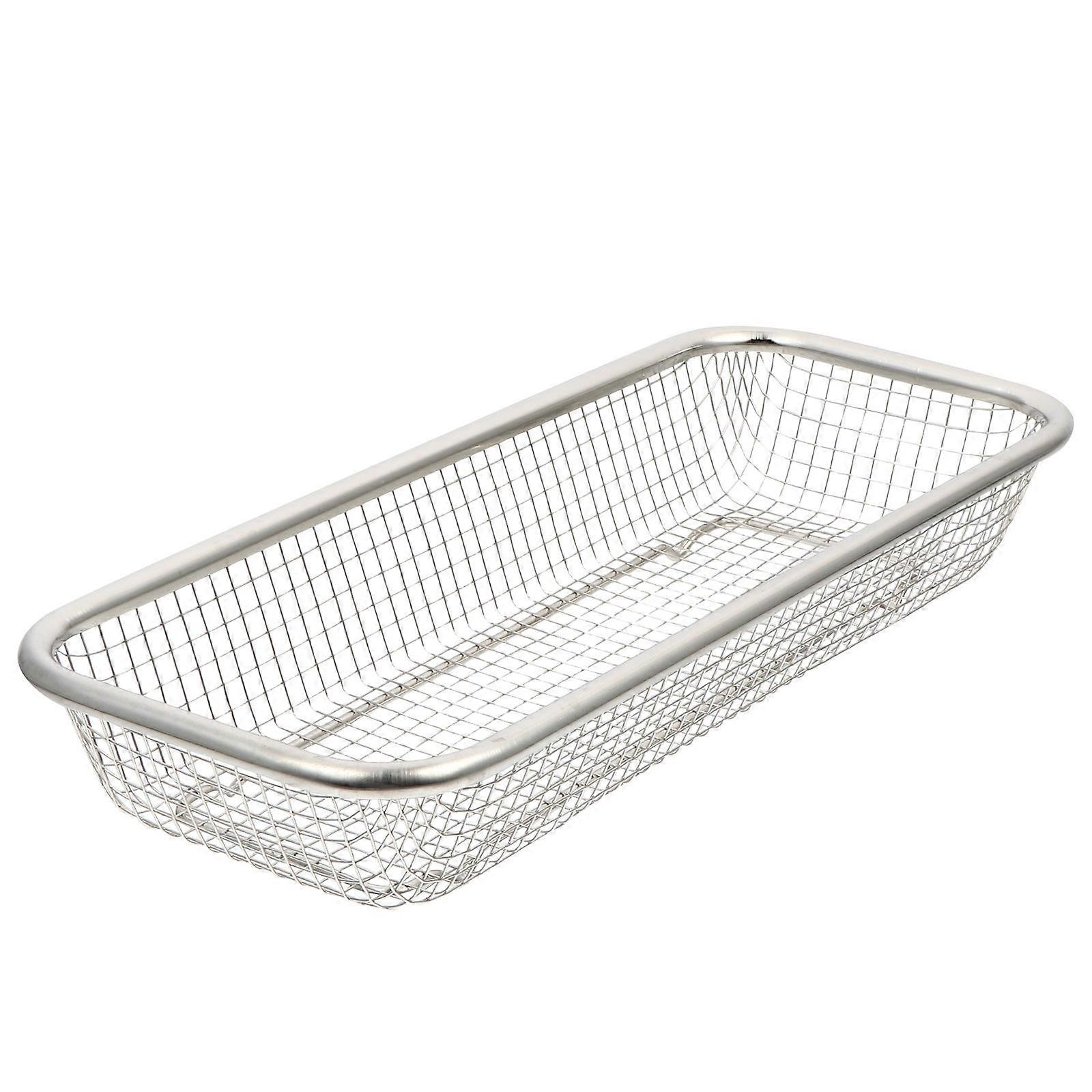 3Pcs Stainless Steel Drain Basket for Kitchen Storage and Tableware Use