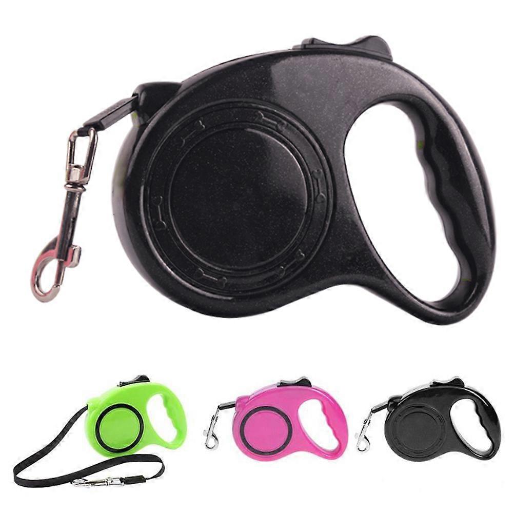 Dog Training Lead Automatic Retractable Dog Leash for Pets 2Pcs Black