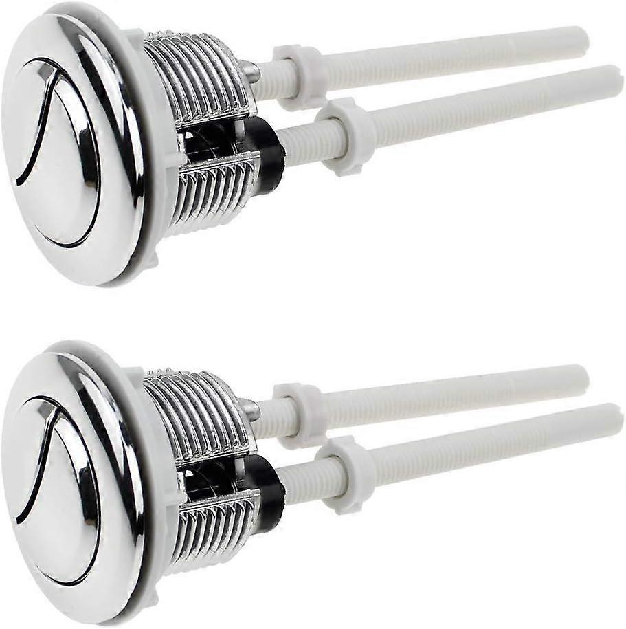 Pcs 38mm Replacement Toilet Flush Buttons, Replacement Double Push Button, Universal High Pressure Pumping Toilet Accessories for Toilet Flushing