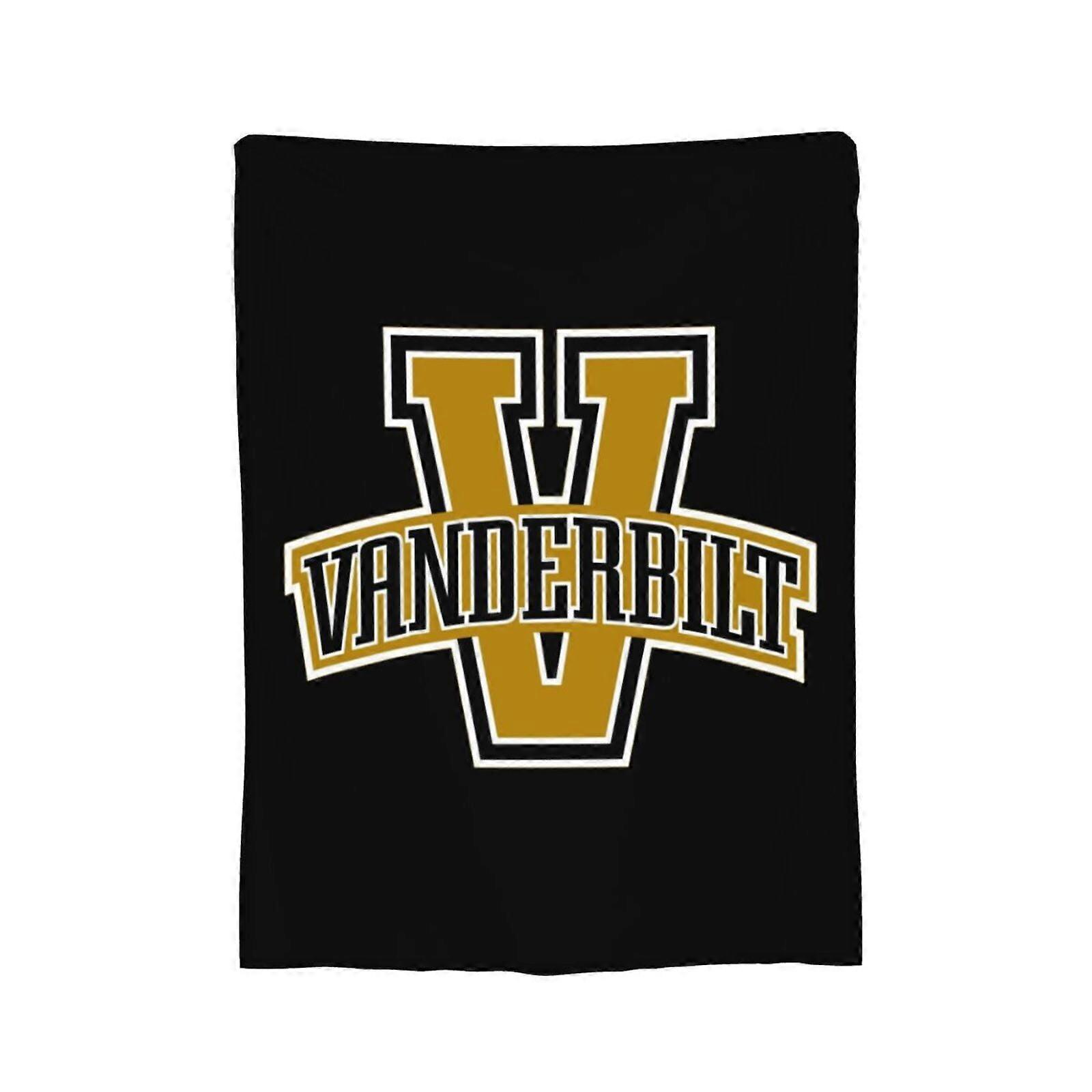 Vanderbilt University Flannel Blanket 40"X30" Lightweight, Antimicrobial, Odor Control, Cooling, Anti-Static, compatible with all seasons