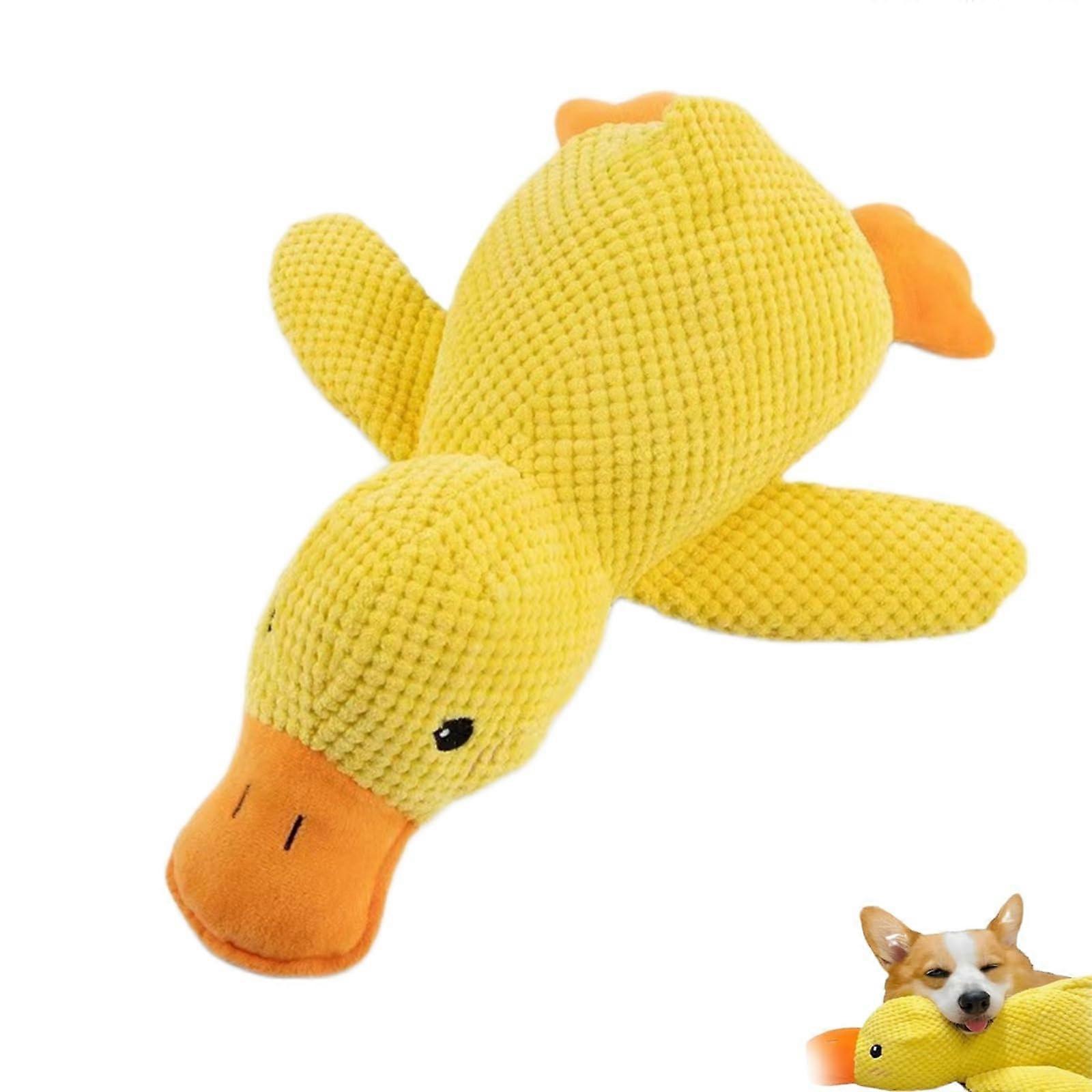 Calming Duck Toy for Dogs Medium - Chew-Resistant Plush, Machine-Washable for Aggressive Chewers Indoor Play