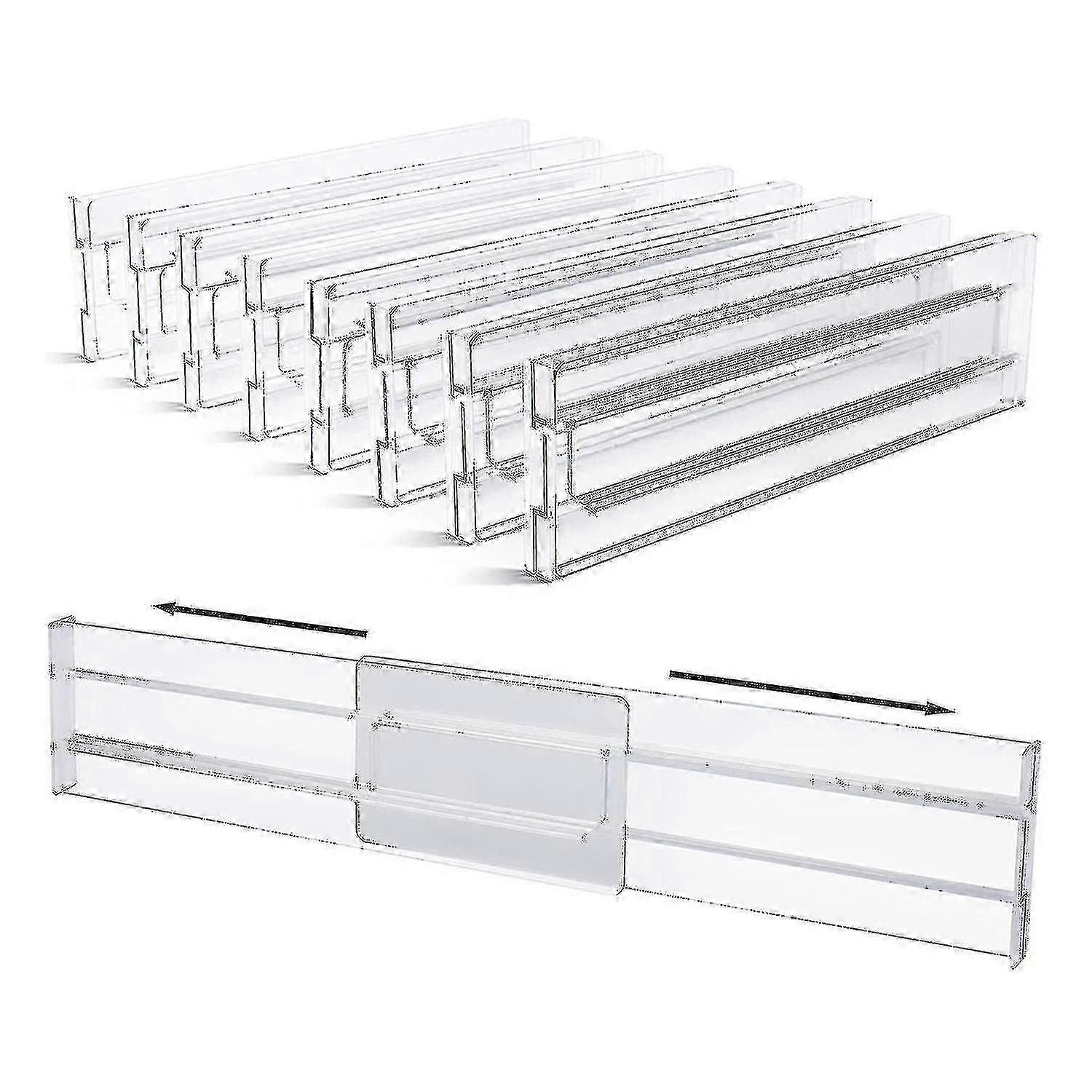 מחיצות מגירה 8 מארז מתכוונן 3.2 אינץ 'גובה ניתן להרחבה מ 11-20.6 אינץ ' מגירת מטבח אורגני-yky Xinda