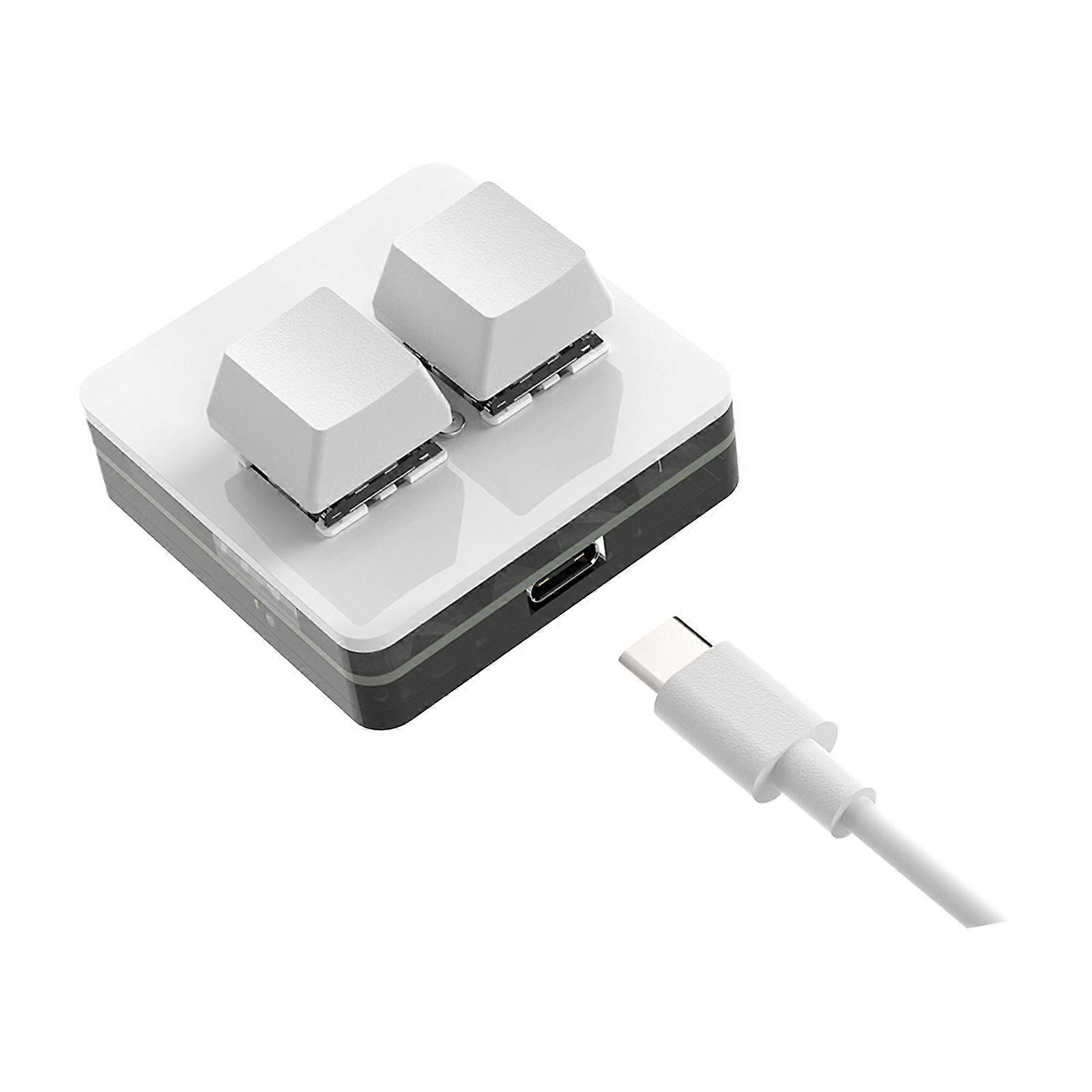 Copy and Paste 2 Key Keyboard USB Mini Keyboard 2 Keys for Audio Programming