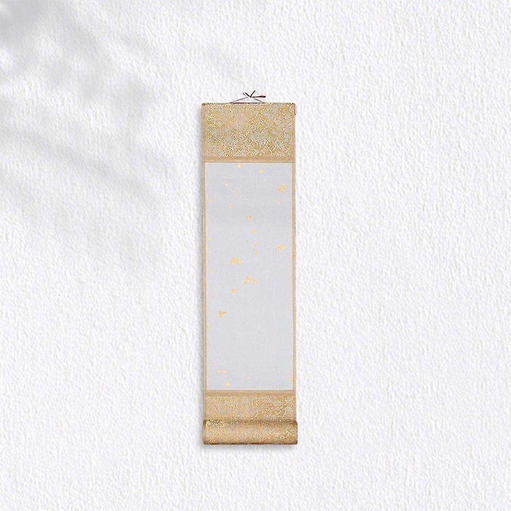 Painting Drawing Paper Gilded Rice Paper Scroll Blank Hanging Scroll Chinese Style Mini Batik Trumpet Scroll Hand-rolled