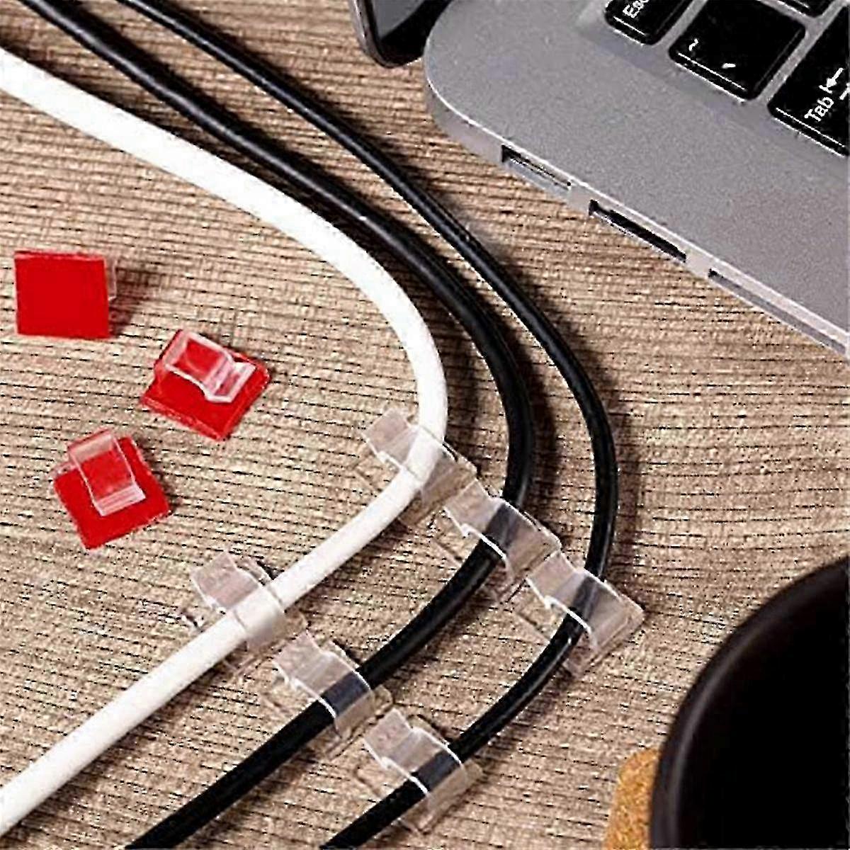 100 Pc Outdoor Light Clips for String Lights Self Adhesive Mini Cable Hooks Wire Clips Hooks Cord O 26s