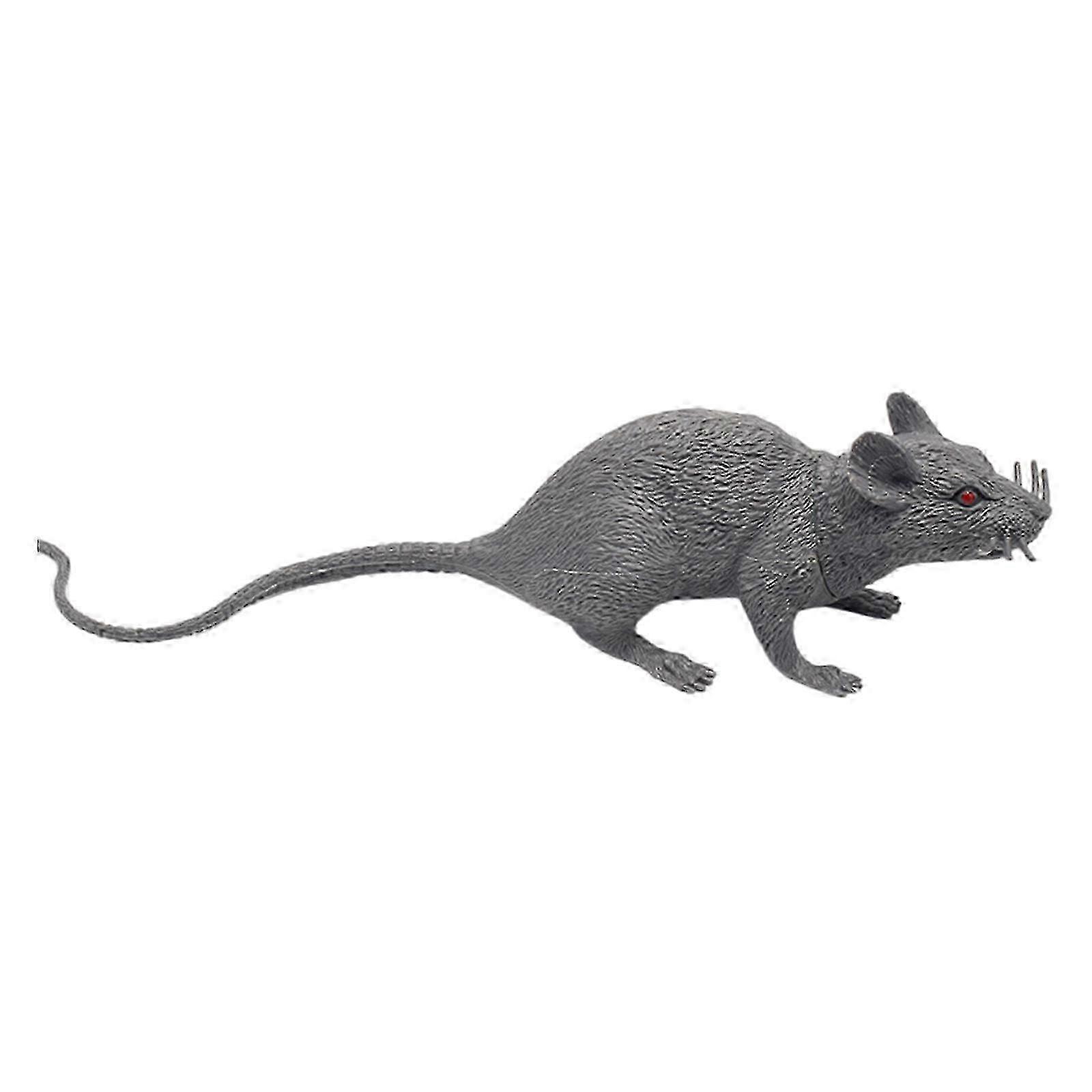 Squeaky Mice Toy for Pets Realistic Mouse Prank for Interactive Play and Halloween Tricks Funny Photography Props White 26s