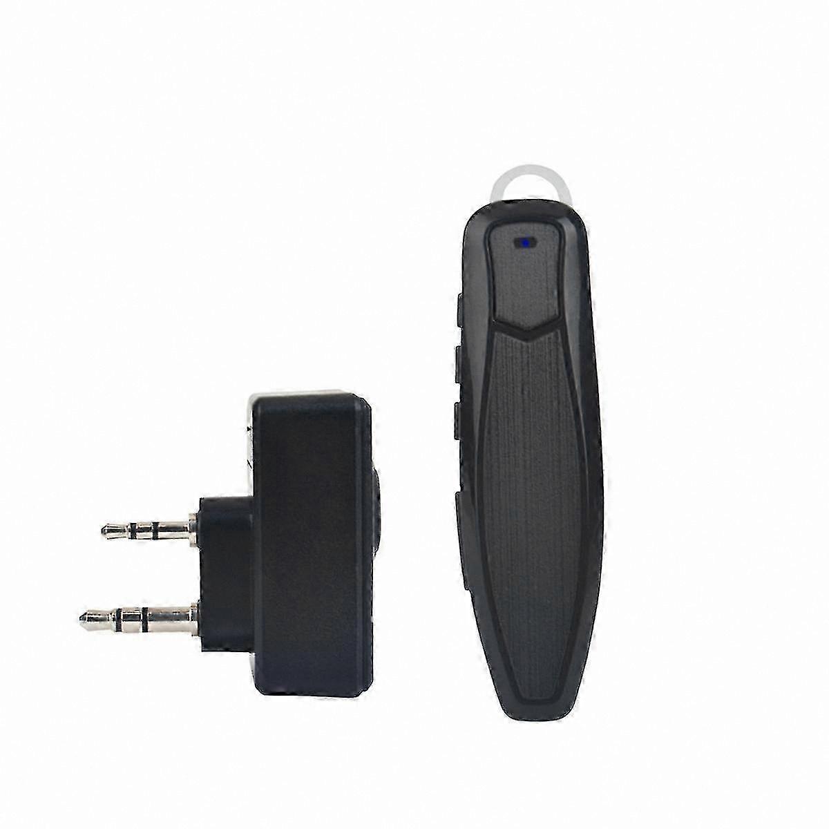 Wireless Bluetooth PTT Headset with Microphone Adapter for Hands-Free Communication Earpiece Solution