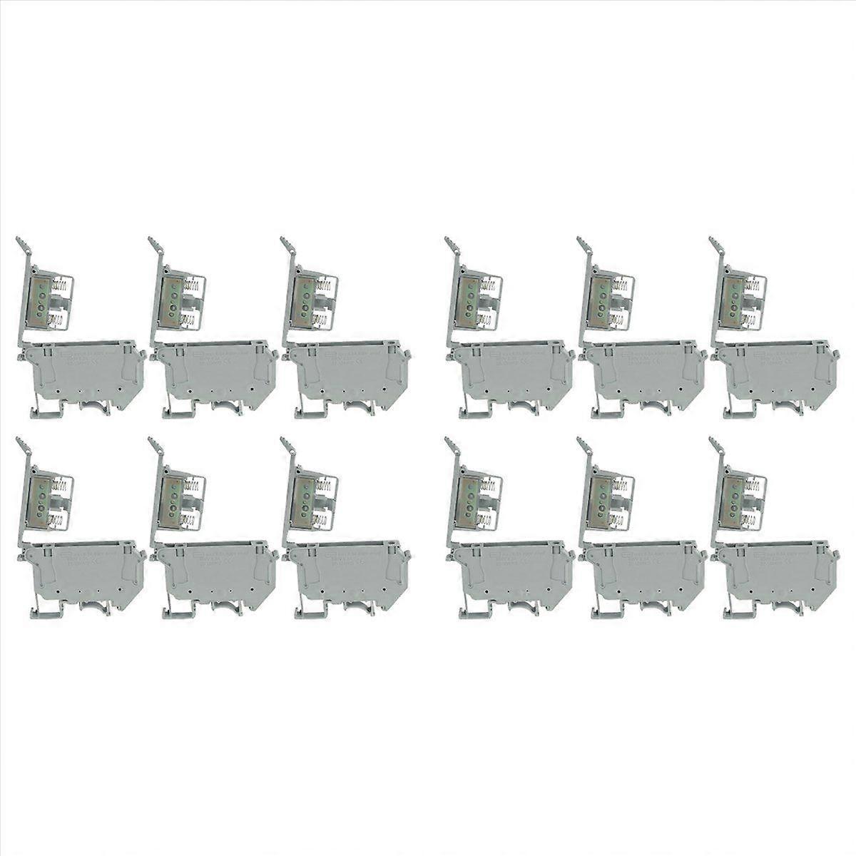 UK5- UK5RD with LED DIN Rail Fuse Terminal (Pack of 6Pcs,Grey)