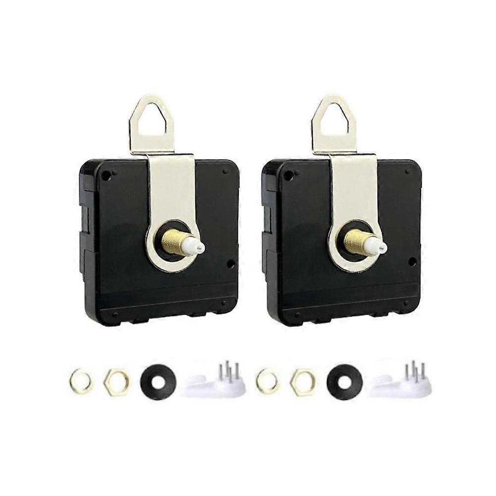 2Pcs Silence Quartz Clock Movement Silent Clock Mechanism Spindle Replacement Clock Kit