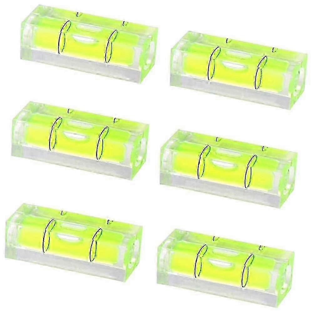 6-Piece Mini Bubble Square Level for Wall Frames: 10X10X29mm Precision Levels for Art Displays & Picture Hanging