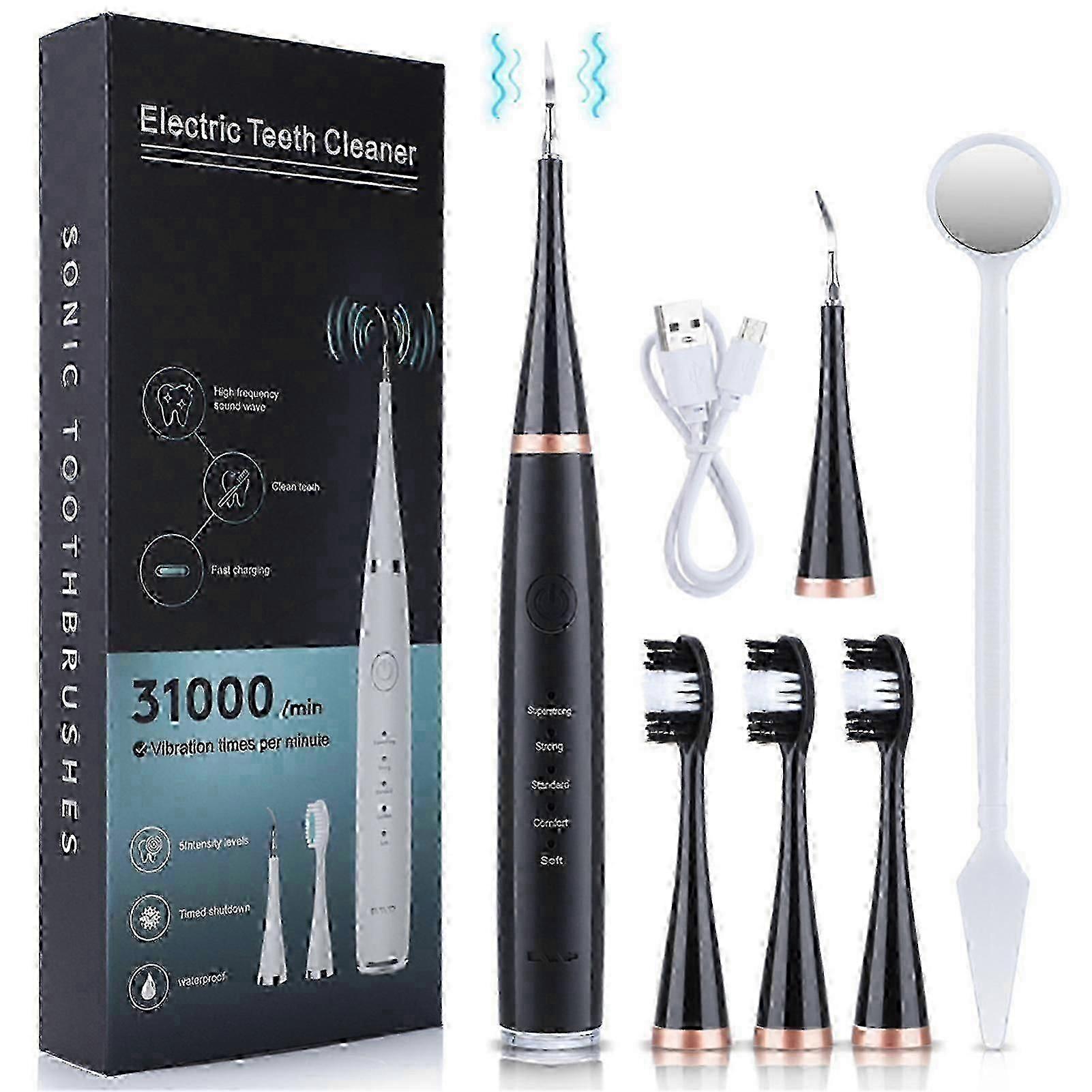 Powerful Ultrasonic Plaque Remover for Teeth with 5 Modes - Dental Tooth Cleaner