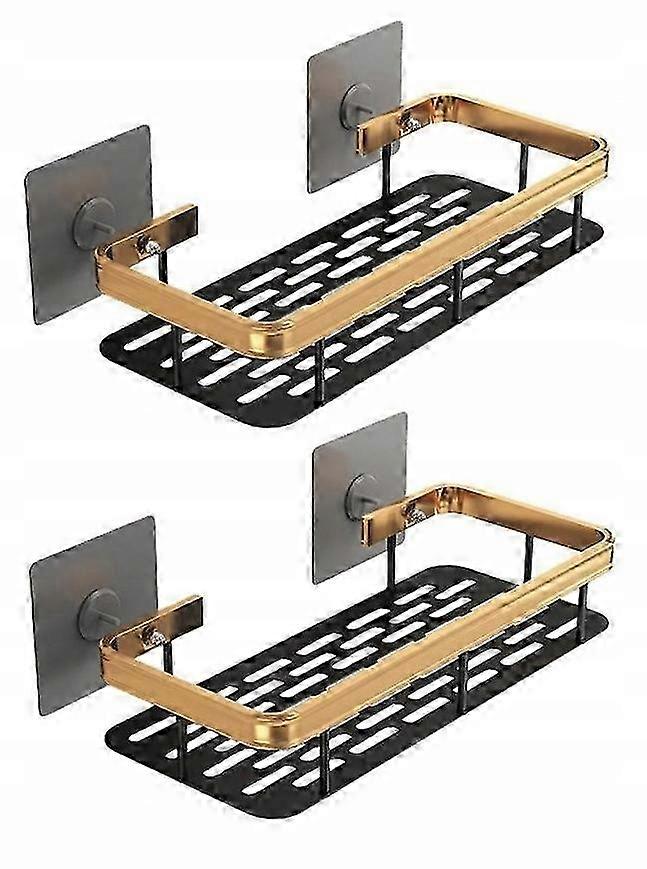 Hanging Bathroom Shelf For Shower 2 Pcs Gold