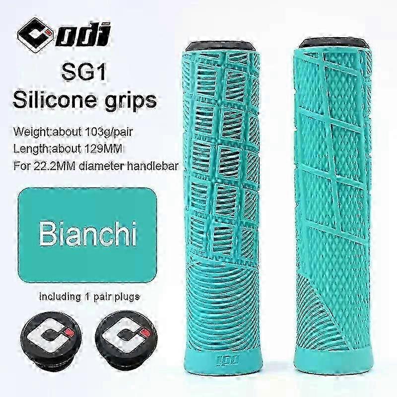 con MTB Grips Silicone Soft Shock Absorbing Bike Handlebar Cuffs Non-Slip Cycling Bicycle Handle Cuffs for MTB BMX Folding Bike