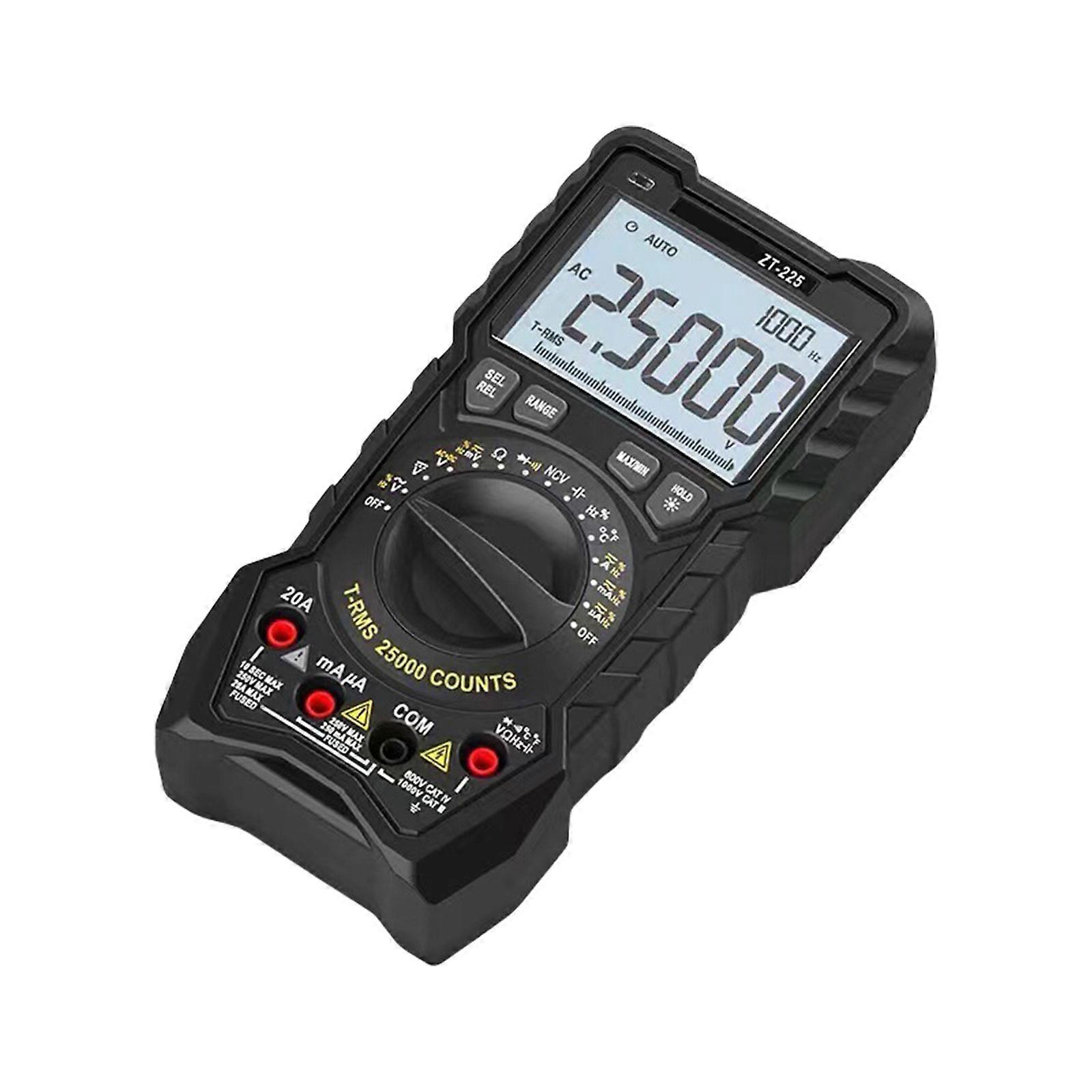Auto Ranging Digital Multimeter Featuring 25000 Count Display Handheld Multimeter for Accurate Voltages  & Current Testing Multicolor