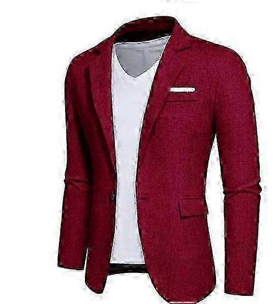 Men's Casual Blazer One Button Slim Fit Blazer