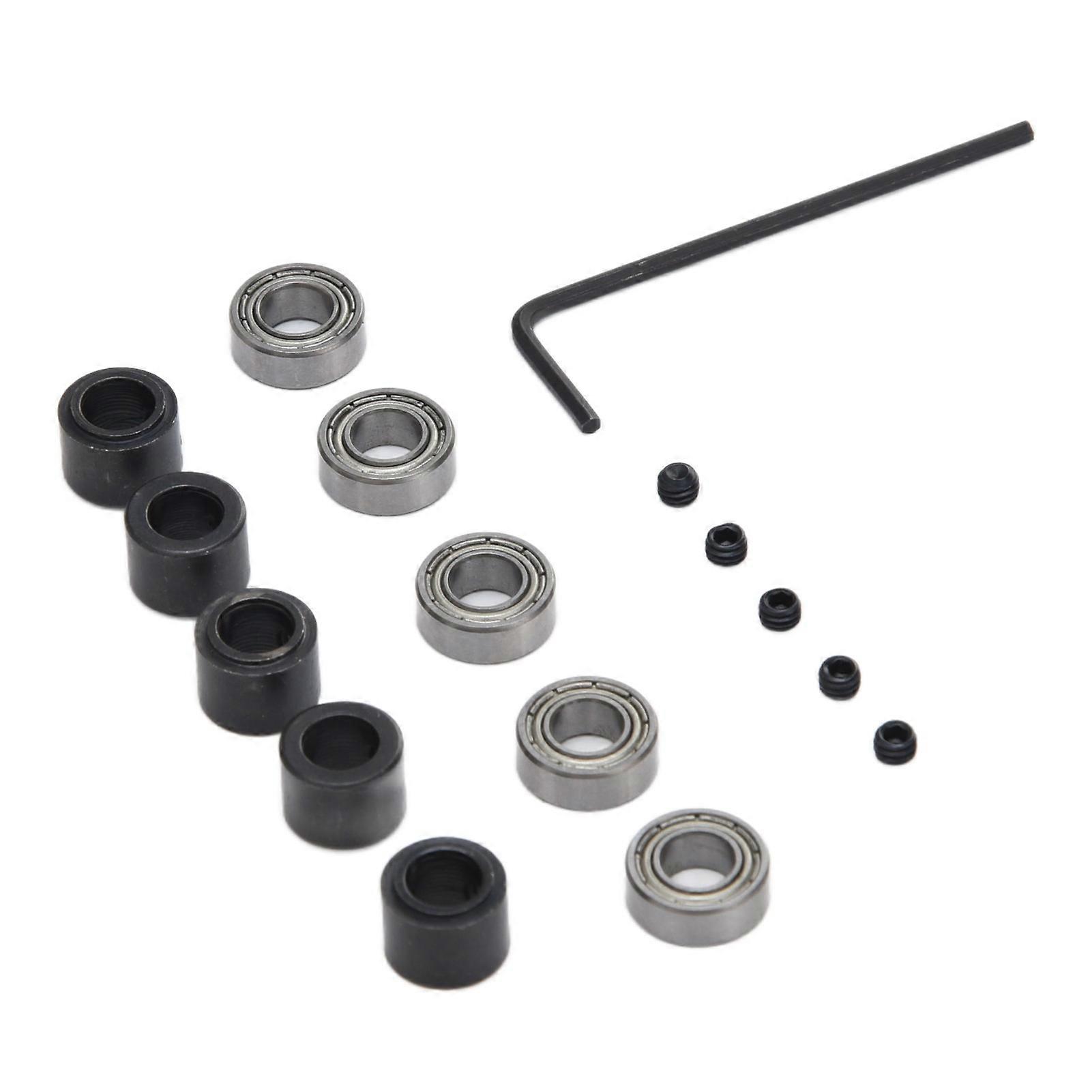 5 Sets Router Bit Bearing Steel Bottom Mounted Ball Guide Tool Set Kit for Replacement