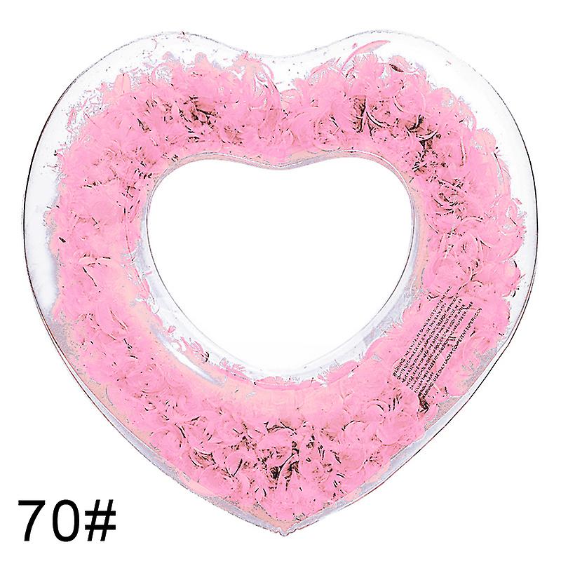 Full Transparency Water Ring Swimming Ring with Heart-shape Inflatable for Adult