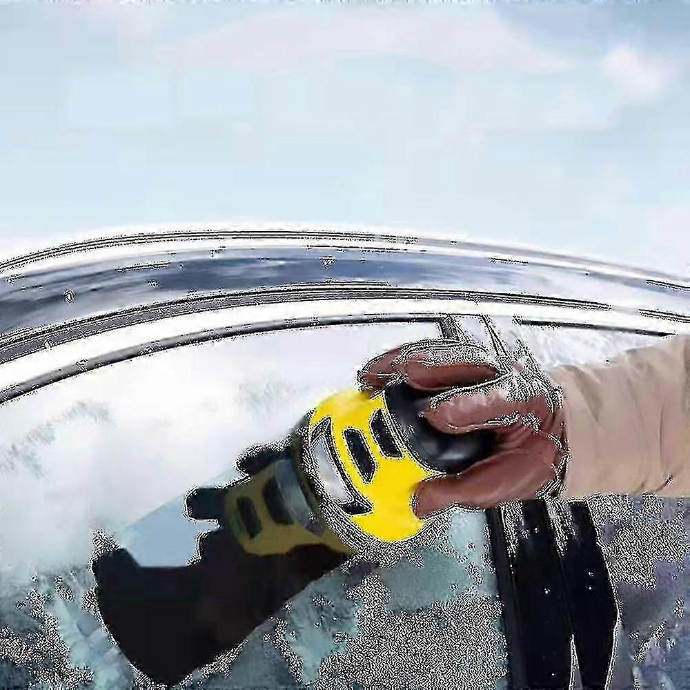 kannettava sähköinen jääkaavin 360 astetta pyörivä talviauton tuulilasin lumilinko, keltainen kb