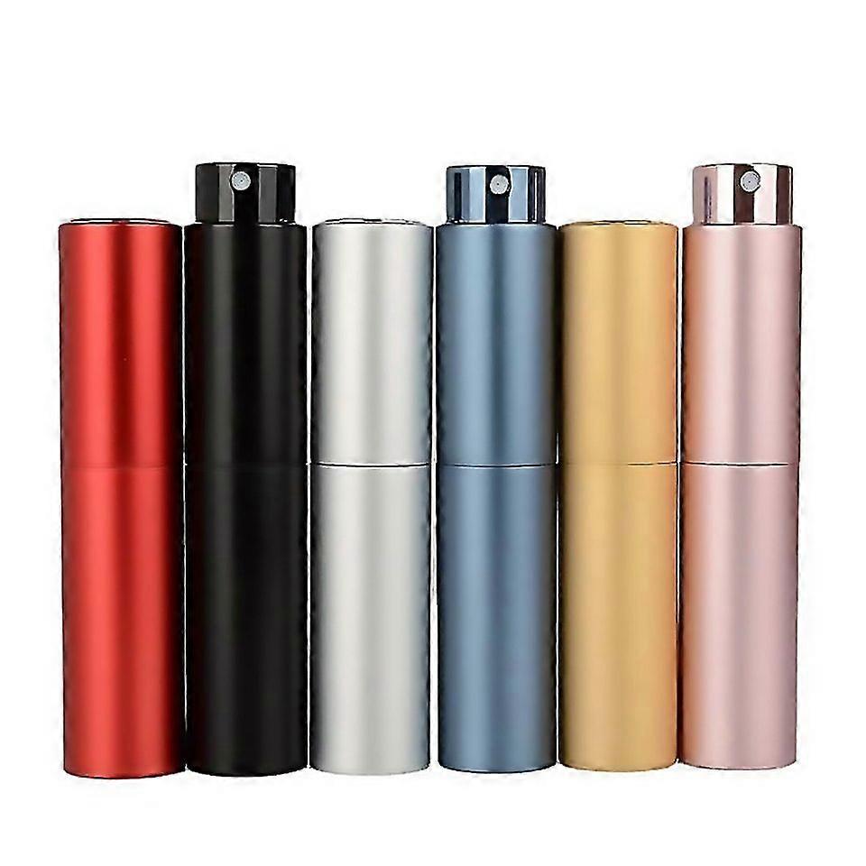 For 10ml Refillable Portable Aluminum Perfume Bottle Rotary Telescopic Empty Spray Bottle Atomizer F
