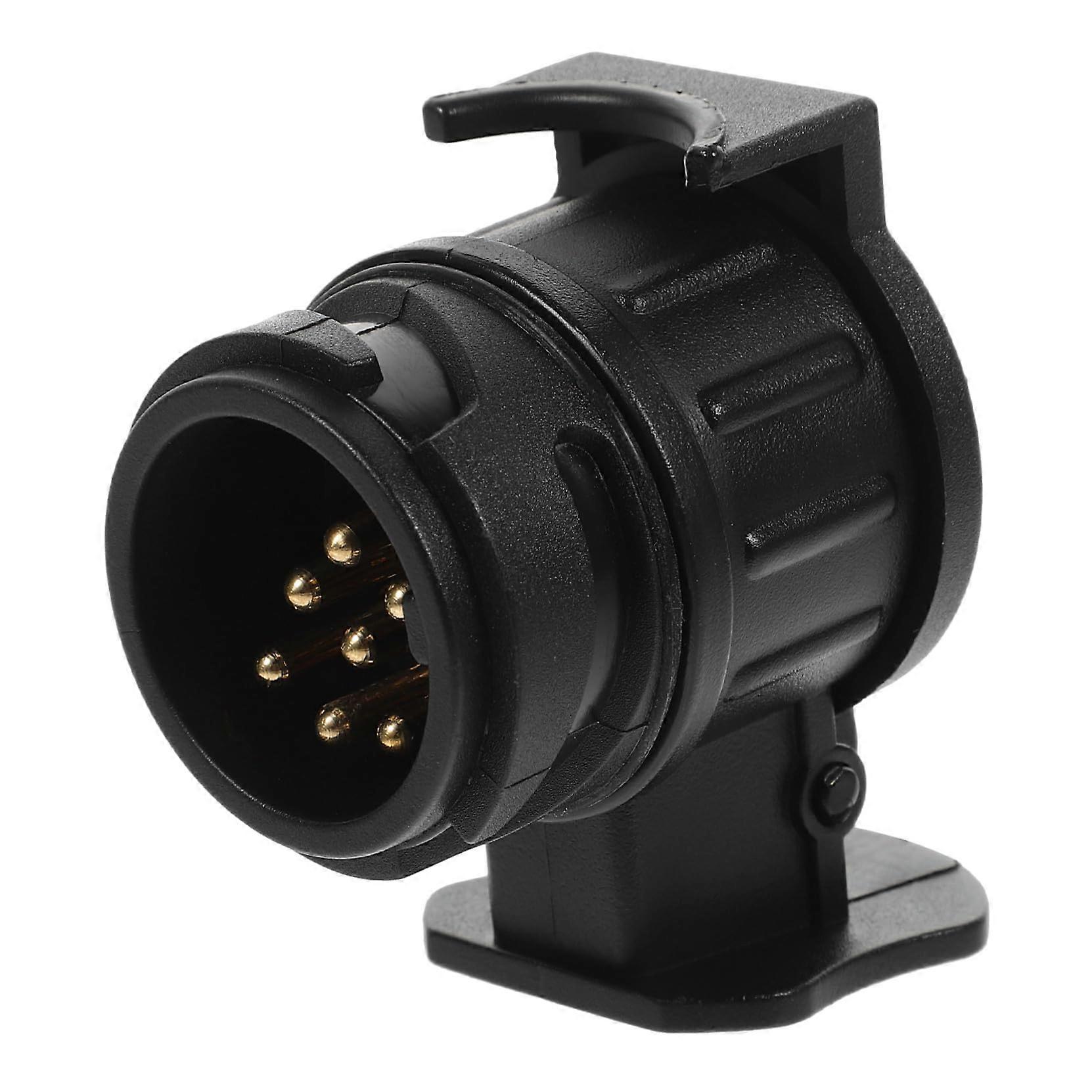 Trailer Plug Adapter Pin To Pin Socket Converter Overload Electric Adapter Compatible Trailers RVs Motorhomes Caravans Tow Vehicles