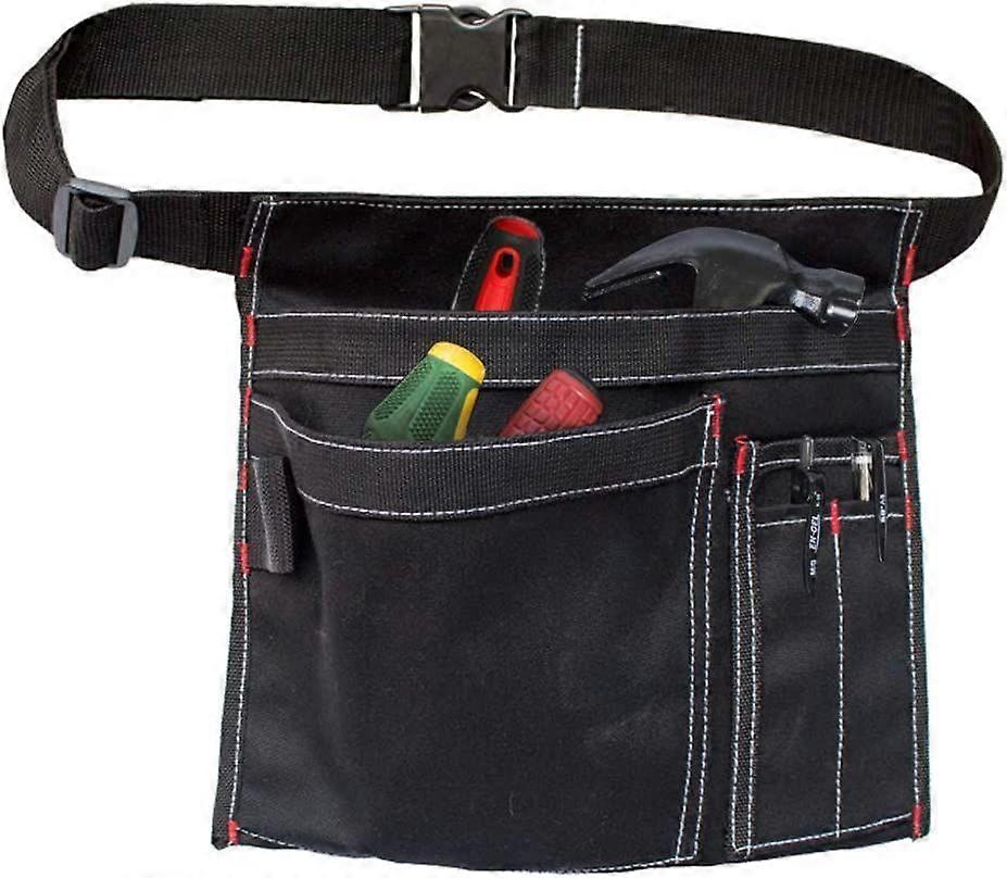 Tool Belt Pouch,Multifunctional Canvas Waist Apron Tool Pocket Bags with Adjustable Belt Clip for Workshop Storage/Wood Working Tools/Screwdriver Pouc