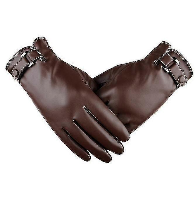 Mænd Vinter Efterår Pu Læder Touch Screen Handsker