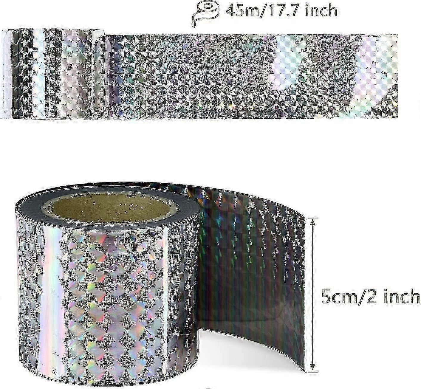 45m Anti Pigeon Bird Repeller Tape Double Sided Anti Bird Repellent Tape Shiny Holographic Bird Repellent Tape For Scaring Birds Bird Scarer Birds