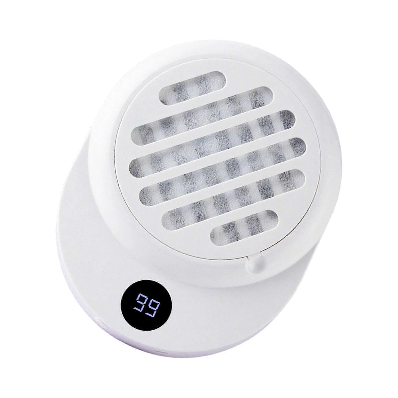 Quiet Cordless Nail Dust Collector For Nail Art With Powerful Suction Advanced Filtration System For Home Salon Use  White