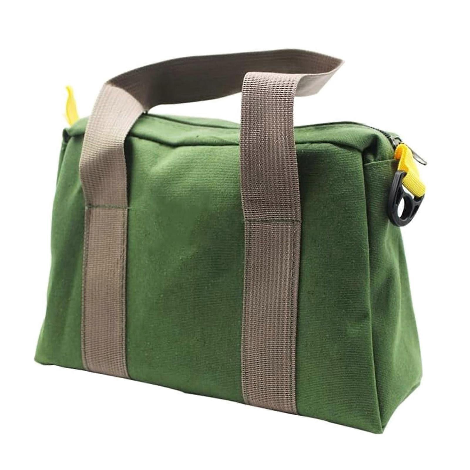Wide Opening Tool Storage Bag Reinforced Canvas Construction Tool Bag Organizer For Mechanics DIY Projects Multicolor