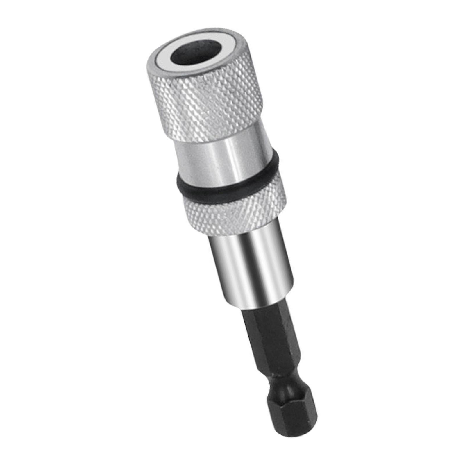 Upgrades shafts Magnetic Bit Holders Screwdriver Adjustable Depth Bit Holders Fast Release Connector Simple to Operate  silver