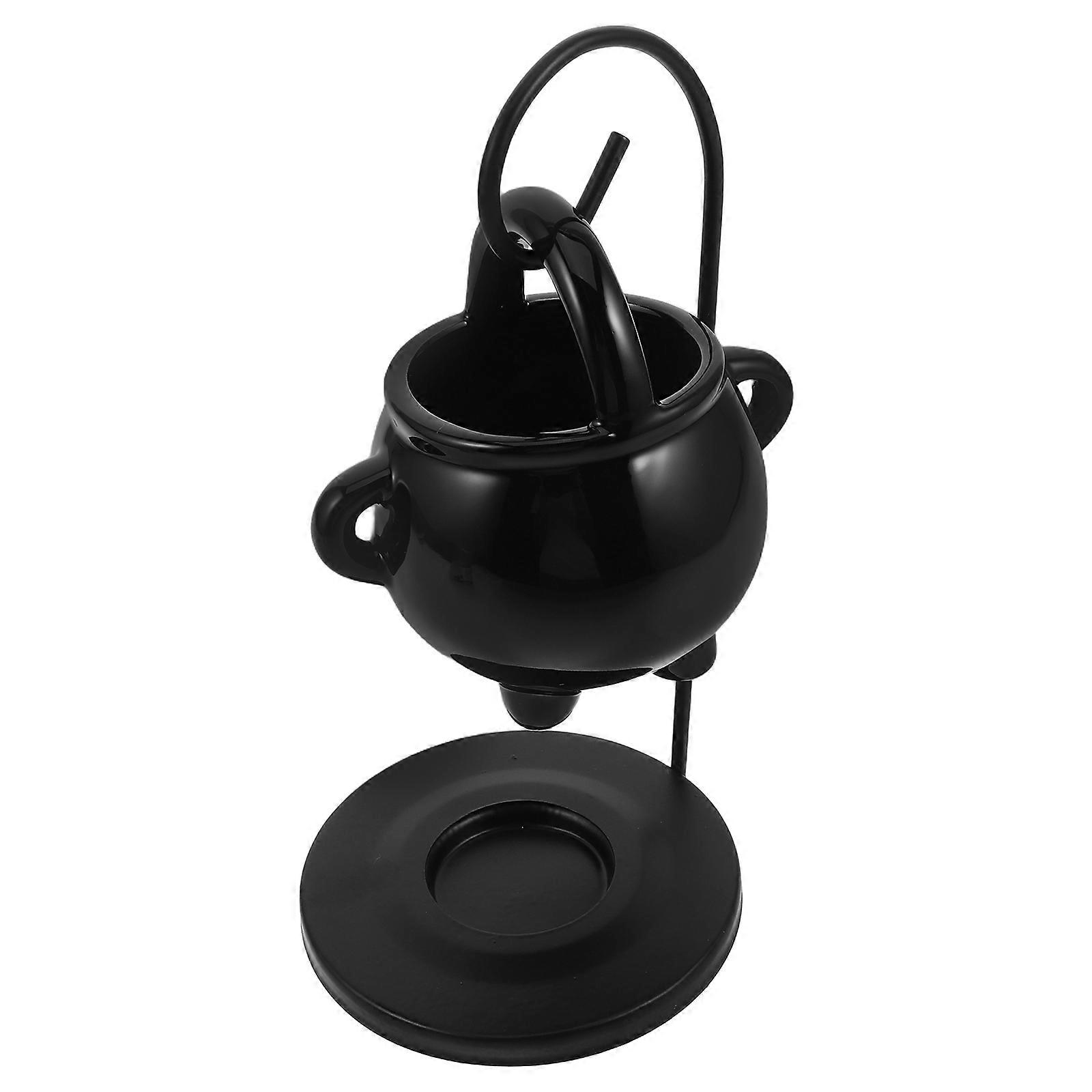 Black Metal Hanging Cauldron Wax Warmer for Aromatherapy