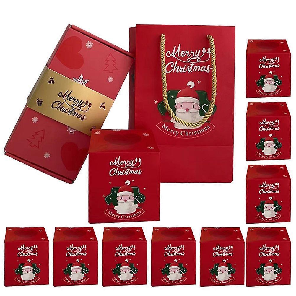 1 Set of Xmas Paper Explosion Gift Box Treat Goody Bouncing Box Christmas Party Paper Boxes