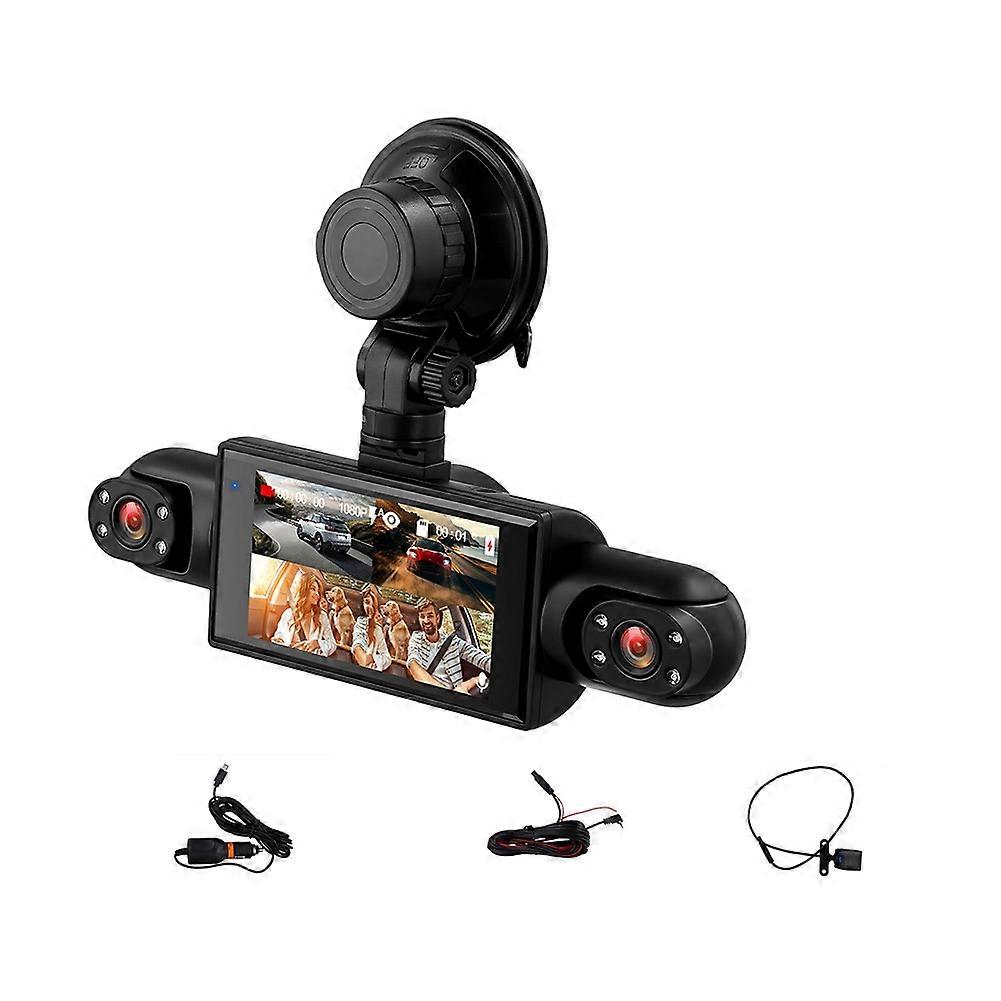 4Lens Car DVR 360 Degrees Video Recorder 1080P Dash Front Right Left Optional Rear View Camera Car Accessory