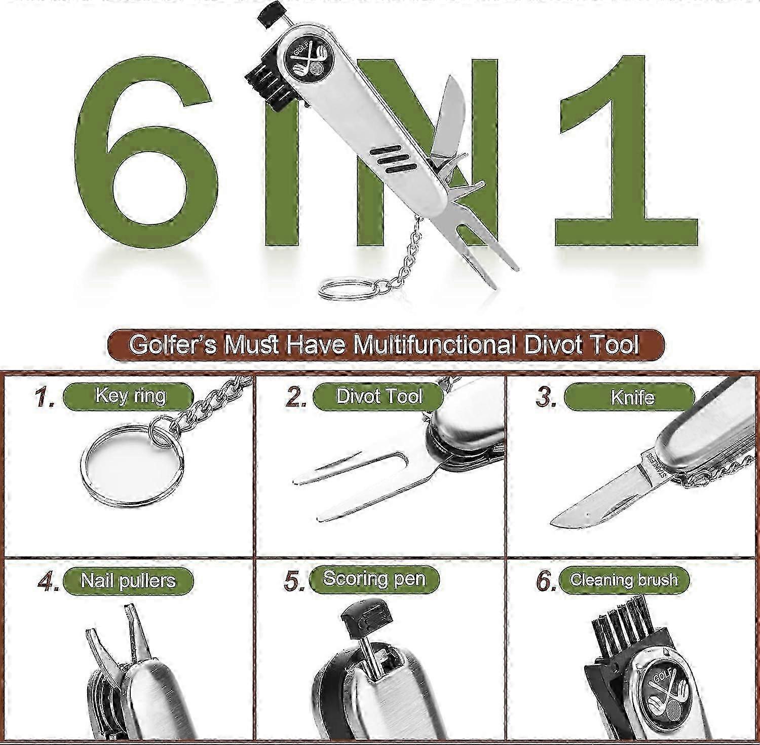 Premium Golf Gift Set with Leather Case, Rangefinder, and Accessories