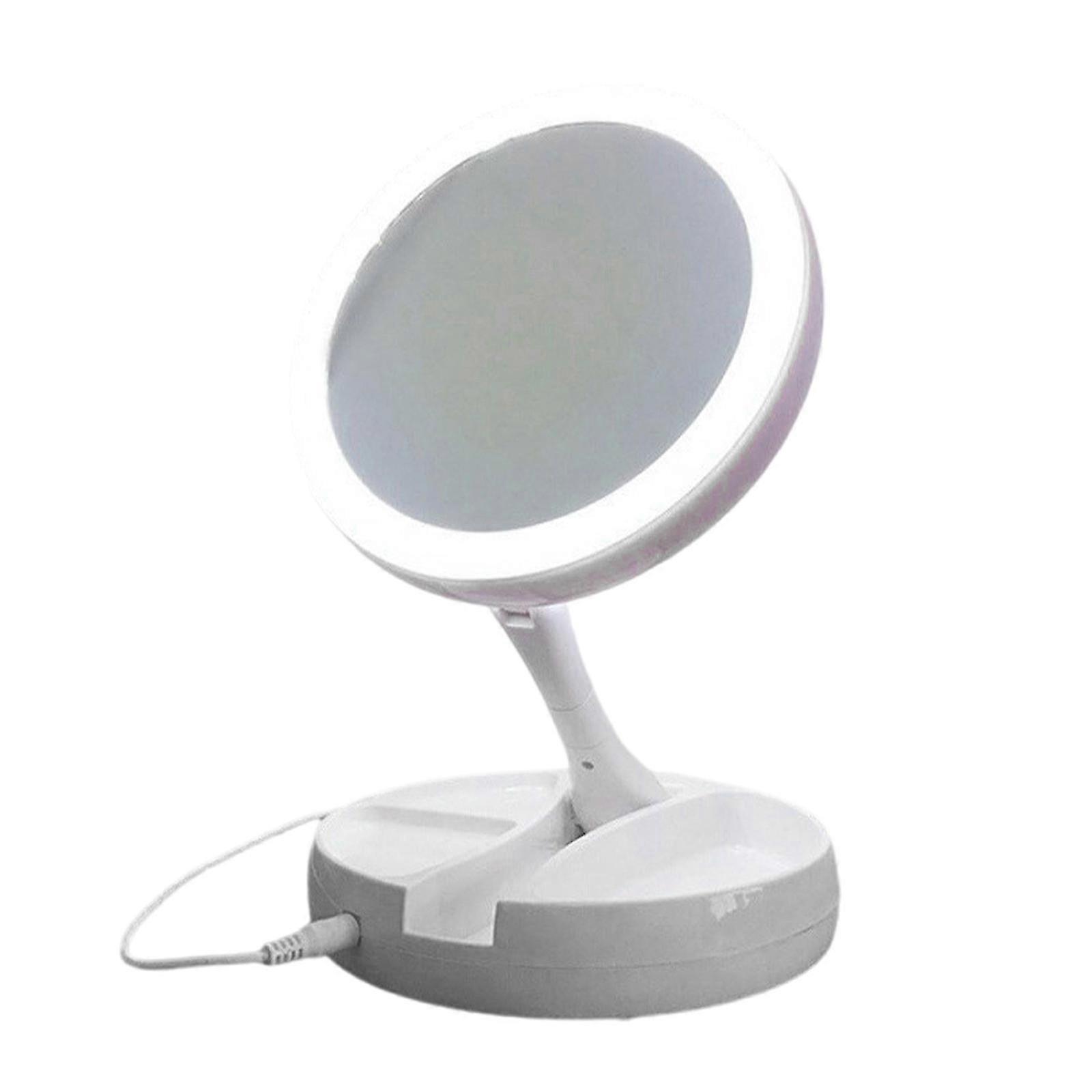 Portable Folding Mirror 10x Magnifying LED Lighting Make Up Vanity Mirror