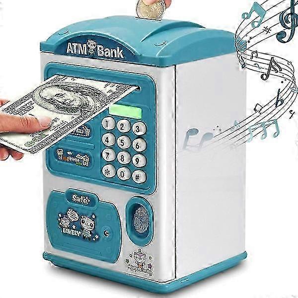 Electronic Piggy Bank Atm Auto-scroll Cash Coin Password Safe Money Saving Box Toys